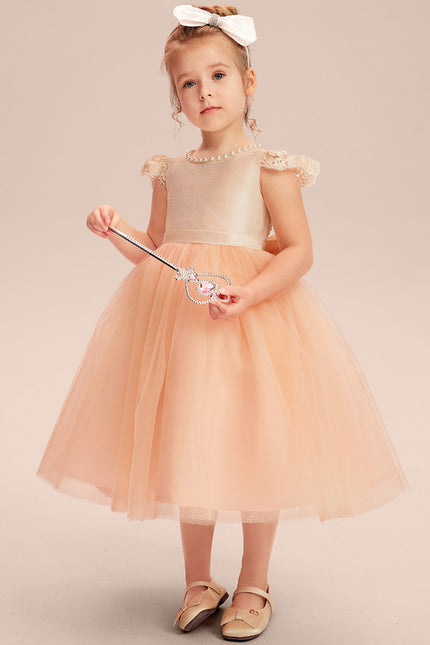 Robe Midi Pêche Élégante - gallery 1
