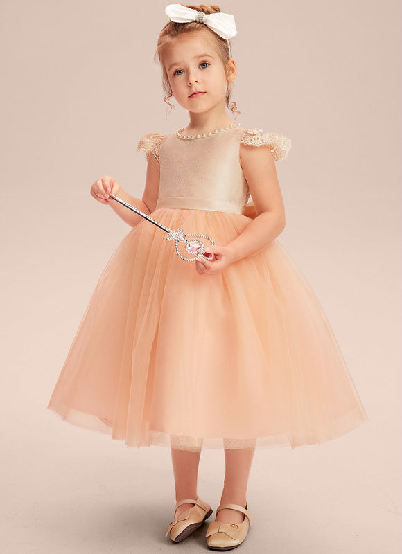 Robe Midi Pêche Élégante - gallery 1