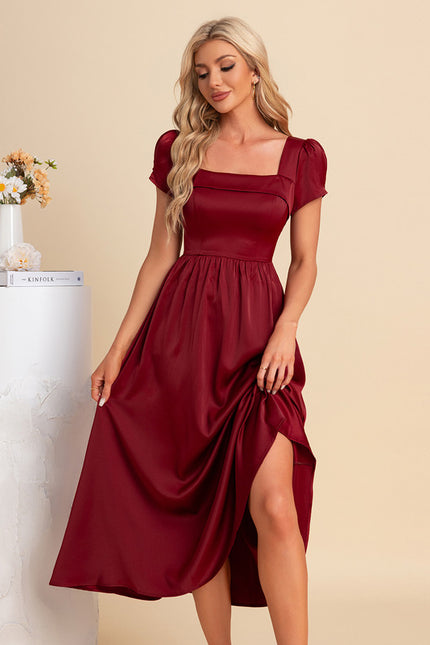 Robe Midi Émeraude Chic