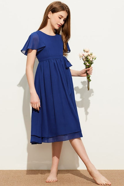 Robe Midi Bleu Flottante