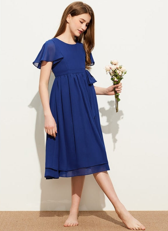 Robe Midi Bleu Flottante