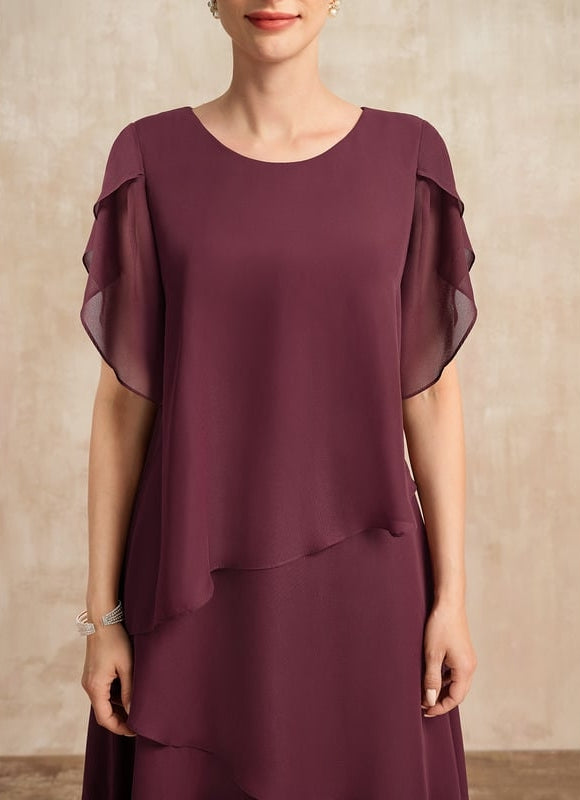 Robe Midi Cascade Bordeaux - gallery 3