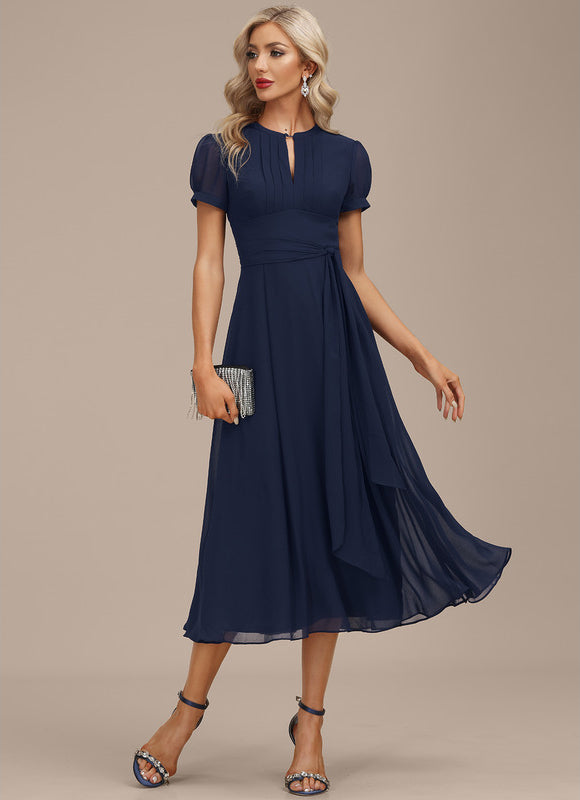 Robe Midi Chiffon Nuit