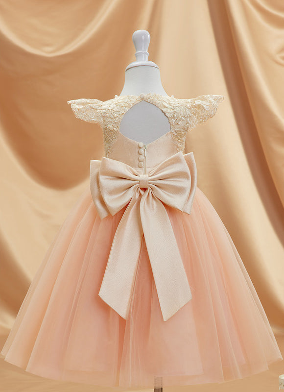 Robe Midi Pêche Élégante - gallery 4