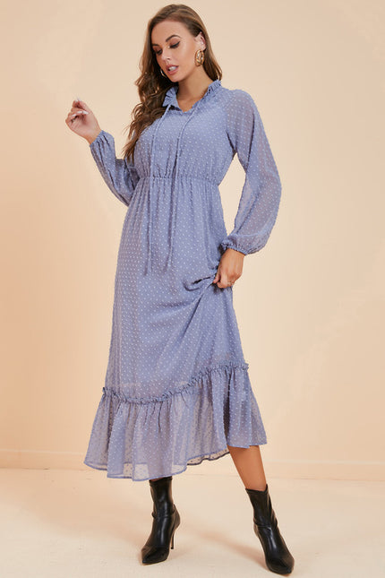 Robe Midi Nuageuse Sage - gallery 1