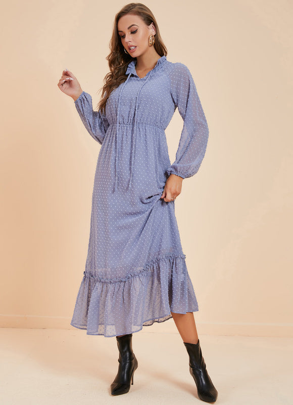 Robe Midi Nuageuse Sage - gallery 1