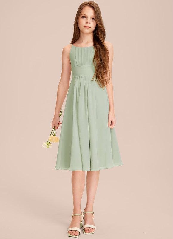 Robe Midi Évasée Marine - gallery 4