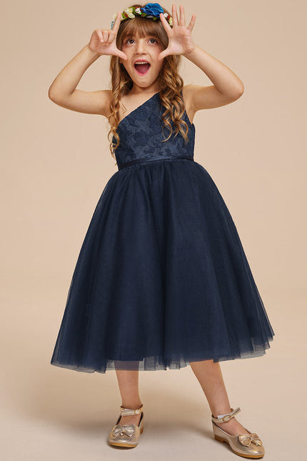 Robe Midi Tulle Une-Épaule - gallery 1