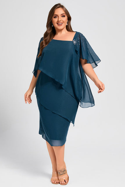 Robe Midi Ondulée Émeraude - gallery 9