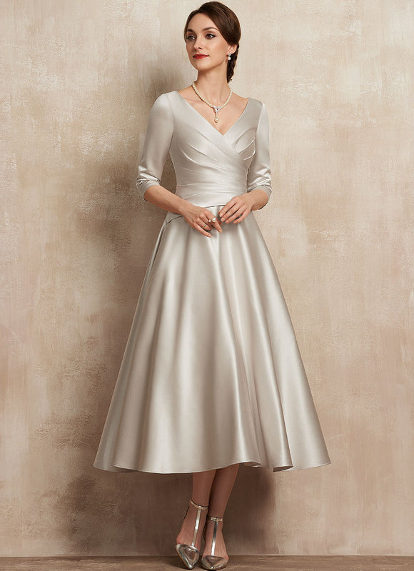 Robe Midi Satinée Éclipse - gallery 4