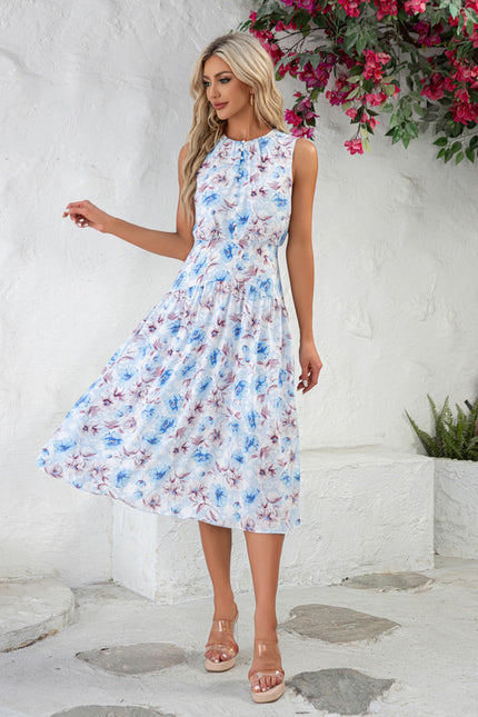 Robe Midi Fleurs Aquarelle