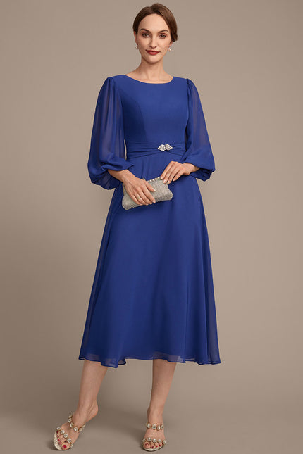 Robe Midi Bleu Majestueux - gallery 2