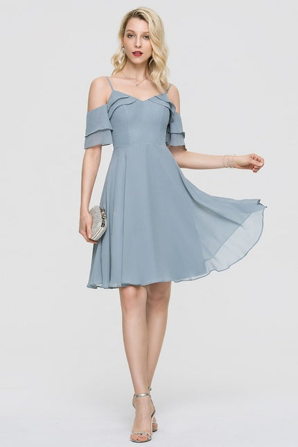 Robe Midi Céleste Flottante - gallery 2