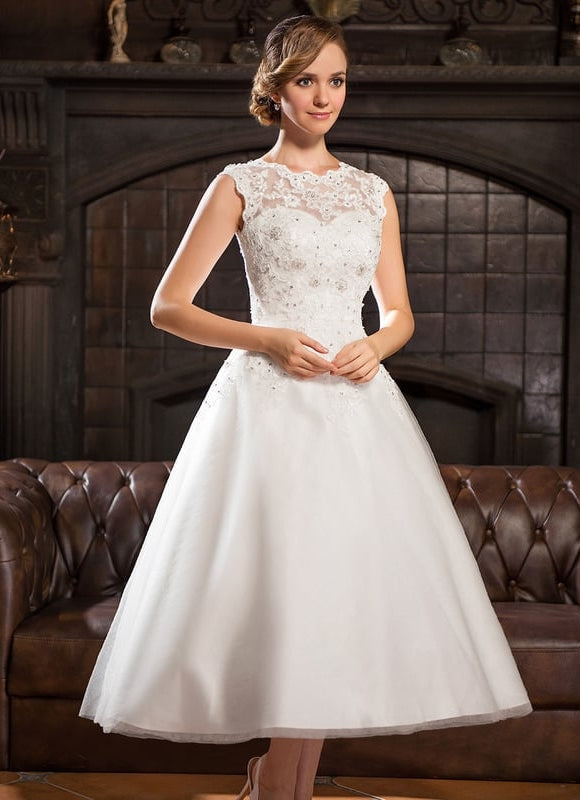 Robe Midi De Mariée Chic - gallery 2