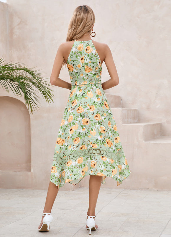 Robe Midi Midi Floral Aquatique - gallery 2