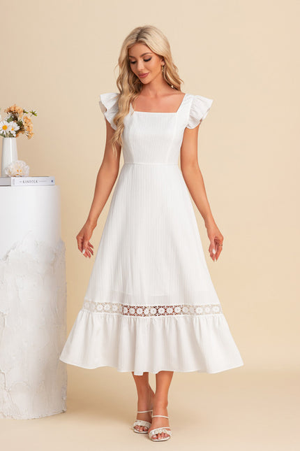 Robe Midi Blanche Brodée - gallery 2