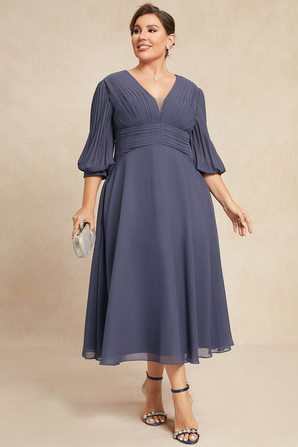 Robe Midi Fluide Marine - gallery 8