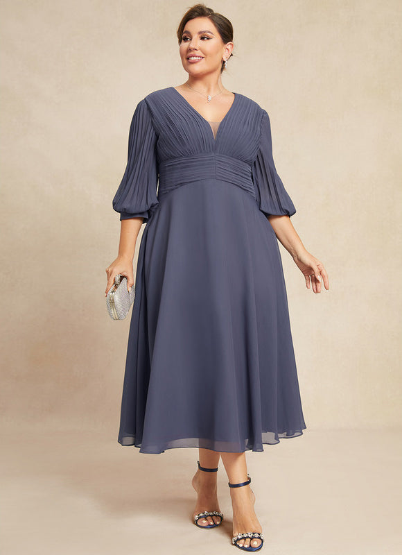 Robe Midi Fluide Marine - gallery 8