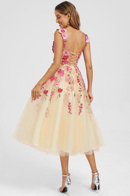 Robe Midi Florale Étoilée - gallery 6