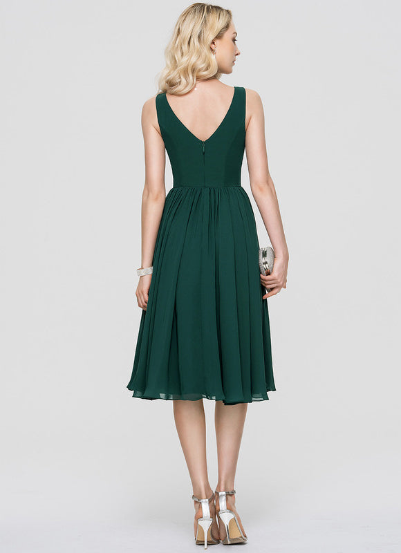 Robe Midi Aérienne Marine - gallery 1