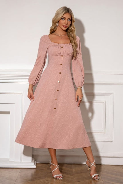 Robe Midi Midi Rose Douce - gallery 4
