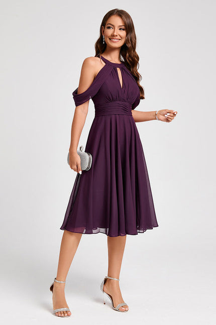 Robe Midi Violet Fluide - gallery 7