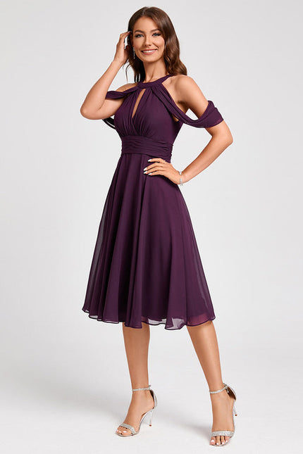 Robe Midi Violet Fluide - gallery 3