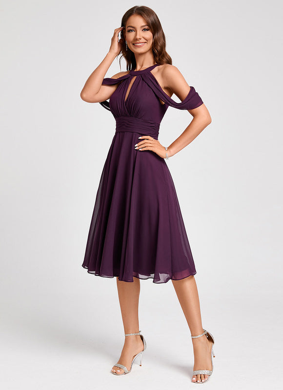 Robe Midi Violet Fluide - gallery 3