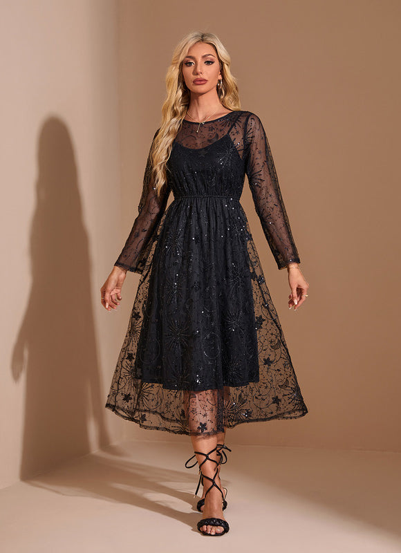 Robe Midi Tulle Brodée - gallery 5