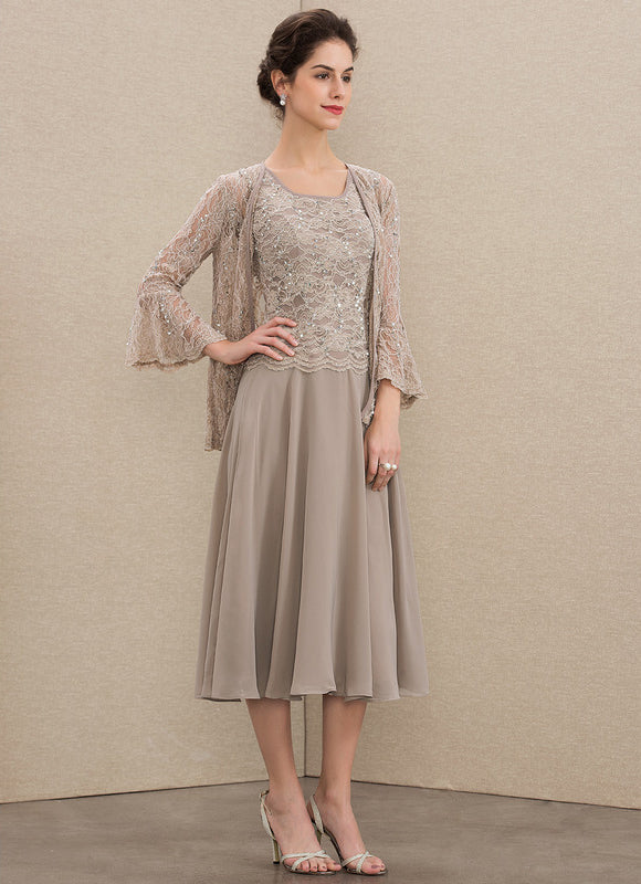 Robe Midi Manche 3 4 - gallery 3