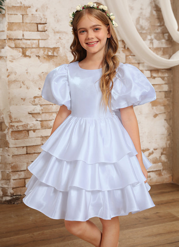 Robe Midi Satinée Volants - gallery 2