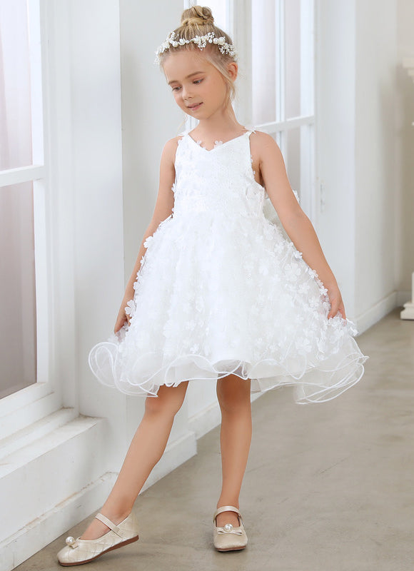 Robe Midi En Tulle Fleuri - gallery 1