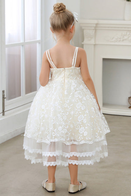 Robe Midi En Dentelle Ivoire - gallery 3