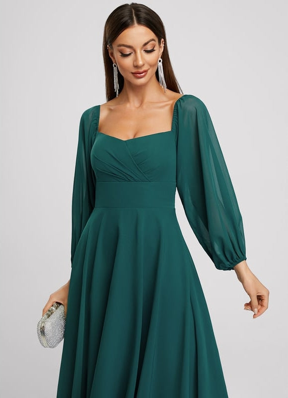 Robe Midi Mousseline Émeraude - gallery 3