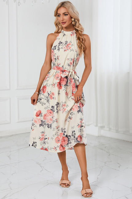 Robe Midi Midi Floral Aquatique - gallery 2
