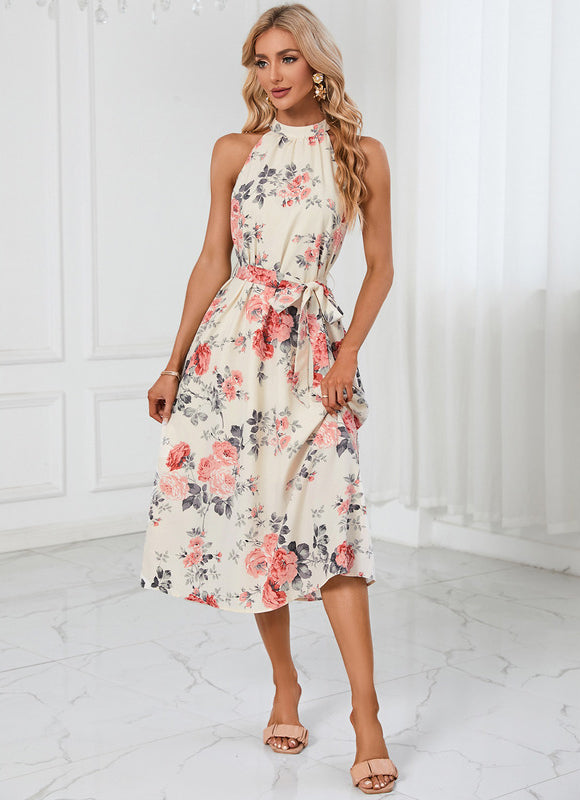 Robe Midi Midi Floral Aquatique - gallery 2