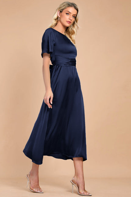 Robe Midi Satin Midi Cintrée - gallery 7