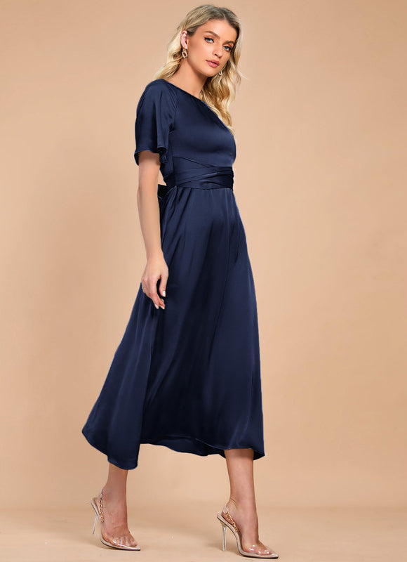 Robe Midi Satin Midi Cintrée - gallery 7