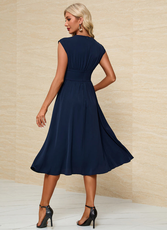 Robe Midi Noire Ajourée - gallery 1