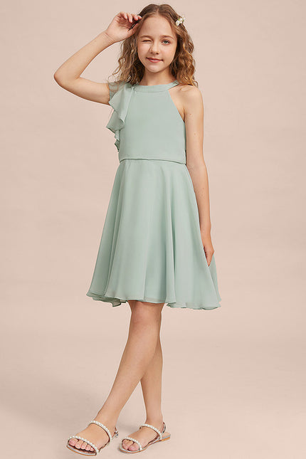 Robe Midi Mousseline Verte - gallery 2