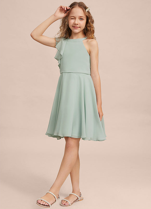 Robe Midi Mousseline Verte - gallery 2