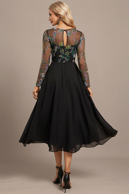 Robe Midi Éclat Sombre - gallery 6