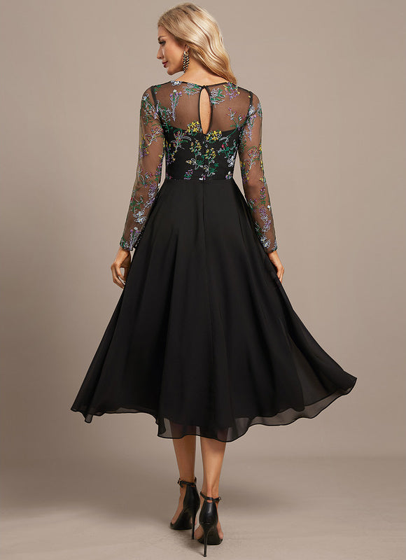 Robe Midi Éclat Sombre - gallery 6