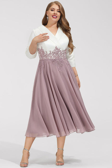 Robe Midi Élégante Lavande - gallery 7