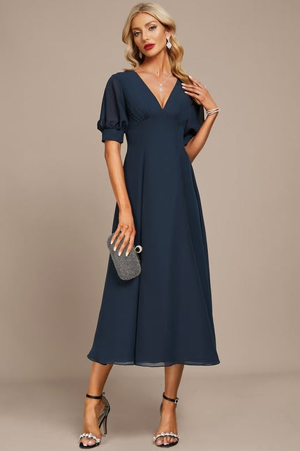 Robe Midi Fluide Grisâtre - gallery 3