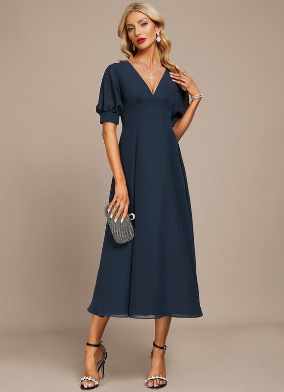 Robe Midi Fluide Grisâtre - gallery 3