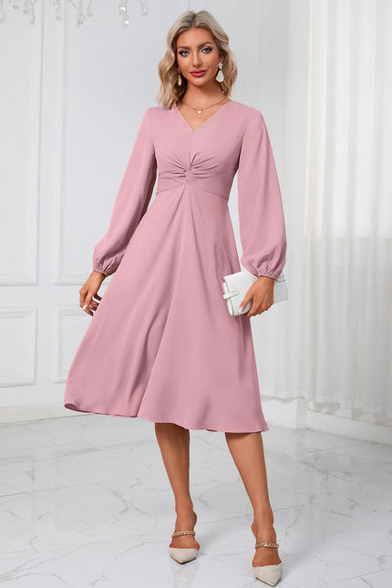 Robe Midi Élégance Rubis Éthérée - gallery 3