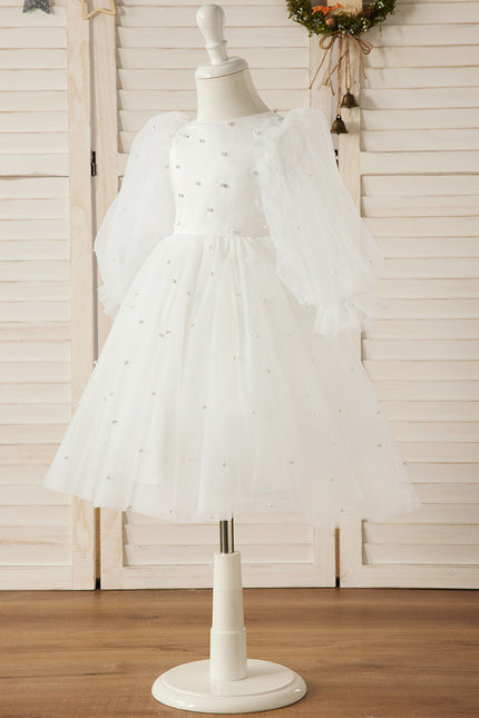 Robe Midi Nuageuse Perlée - gallery 3