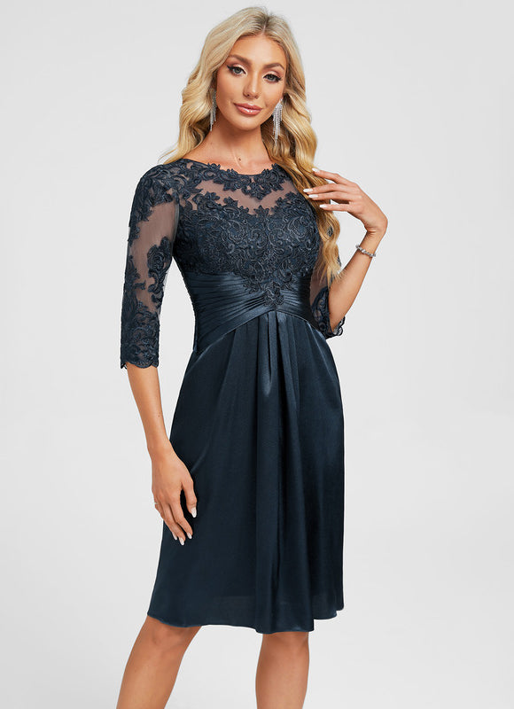 Robe Midi Satin Brodée - gallery 3