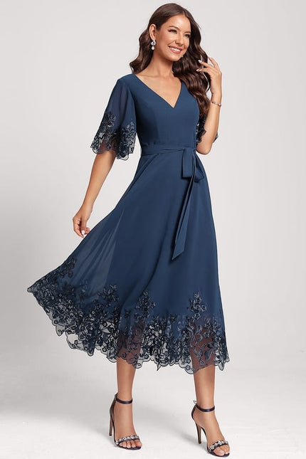 Robe Midi Émeraude Dentelle - gallery 3